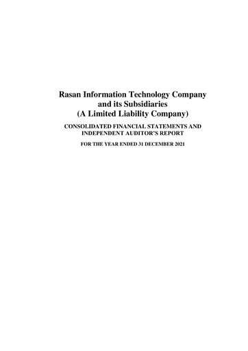 Thumbnail Rasan Information Technology Company Annual Report 2021