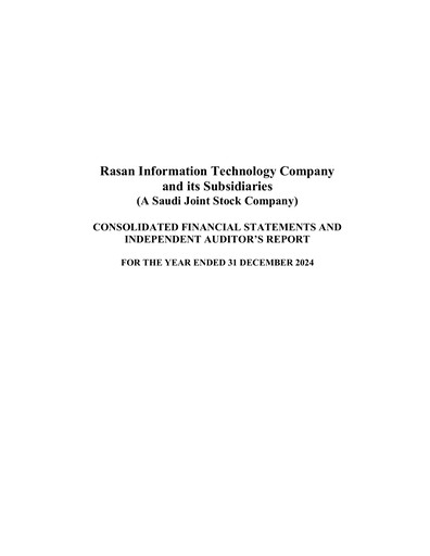 Thumbnail Rasan Information Technology Company Financial Statement 2024