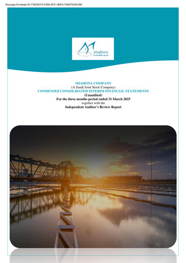 Thumbnail Miahona Company Quarterly Report 2025-q1