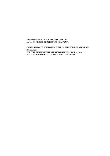 Miniature SMASCO (Saudi Manpower Solutions Company) Rapport trimestriel 2024-q1
