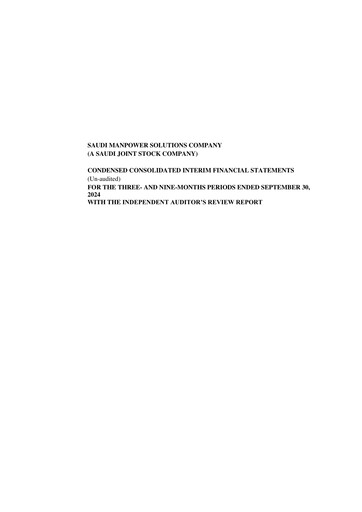 Miniature SMASCO (Saudi Manpower Solutions Company) Rapport trimestriel 2024-q3