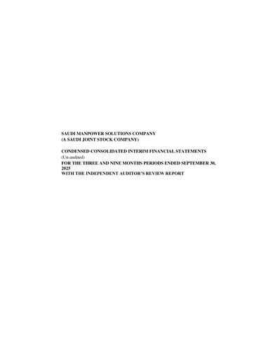 Miniature SMASCO (Saudi Manpower Solutions Company) Rapport trimestriel 2025-q3