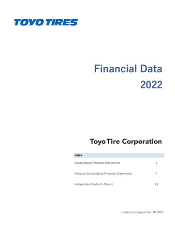 Vorschaubild Toyo Tire Finanzmitteilung 2022