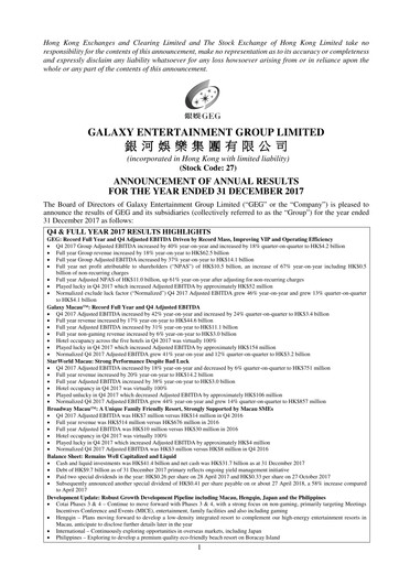Thumbnail Galaxy Entertainment Financial Report 2017