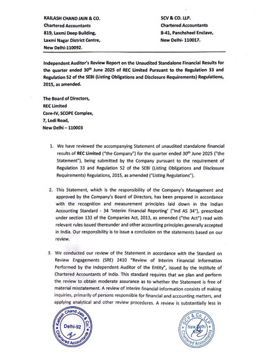 Thumbnail Rural Electrification Corp Quarterly Report 2025-q1