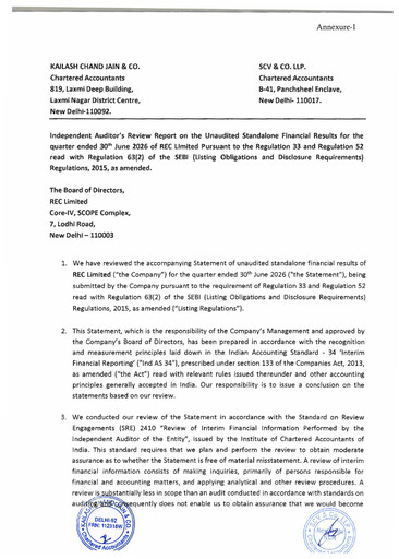 Thumbnail Rural Electrification Corp Quarterly Report 2026-q1