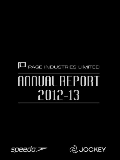 Thumbnail Page Industries
 Annual Report 2012-2013