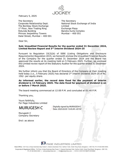 Thumbnail Page Industries
 Quarterly Report 2024-q3