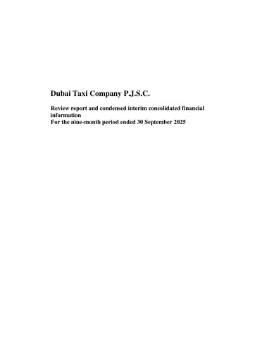 Thumbnail Dubai Taxi Company Financial Statement 2025-9m