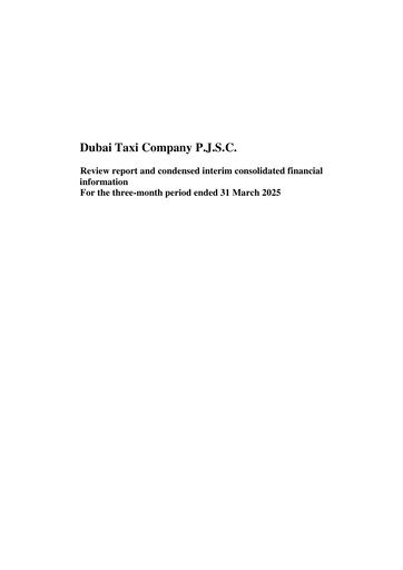 Thumbnail Dubai Taxi Company Financial Statement 2025-q1