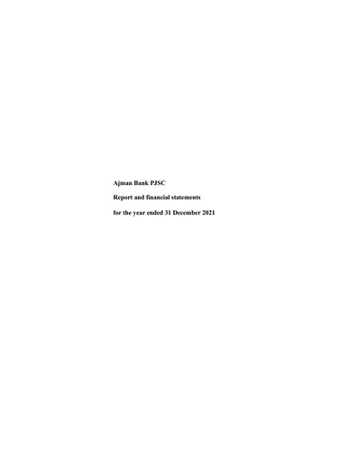 Thumbnail Ajman Bank Financial Statement 2021