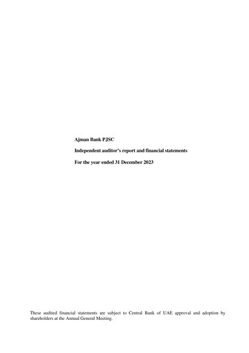 Thumbnail Ajman Bank Financial Statement 2023