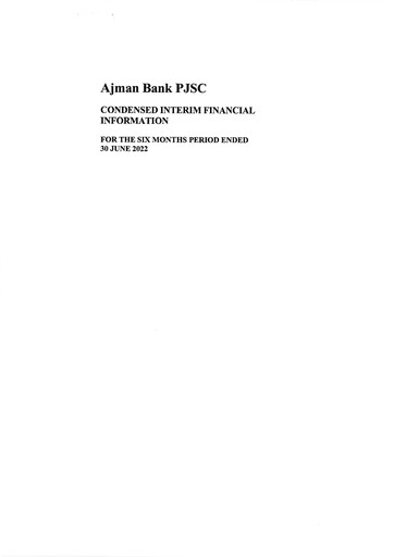 Thumbnail Ajman Bank Quarterly Report 2022-q2