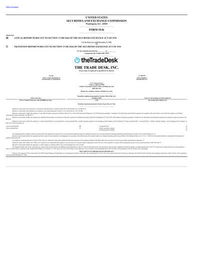 Thumbnail The Trade Desk
 Annual Report 2024