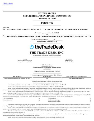 Thumbnail The Trade Desk
 Annual Report 2025