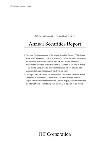 Thumbnail IHI Corporation Annual Report 2019