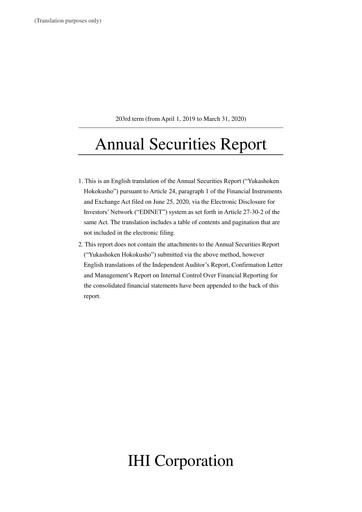 Thumbnail IHI Corporation Annual Report 2020