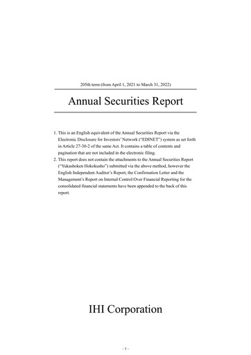 Thumbnail IHI Corporation Annual Report 2021
