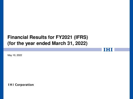 Thumbnail IHI Corporation Financial Report 2021