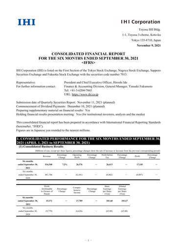 Thumbnail IHI Corporation Half-year Report 2021-h1