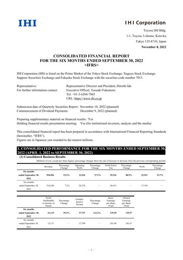 Thumbnail IHI Corporation Half-year Report 2022-h1