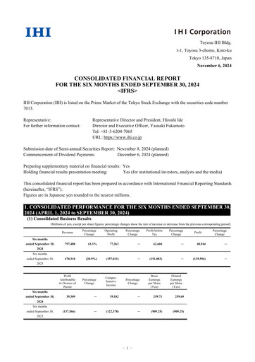 Thumbnail IHI Corporation Half-year Report 2024-h1