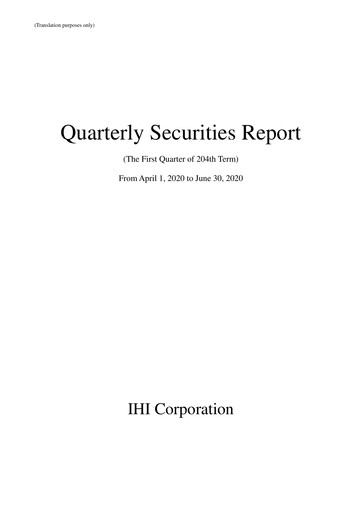 Thumbnail IHI Corporation Quarterly Report 2020-q1