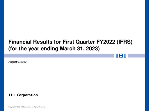 Thumbnail IHI Corporation Quarterly Report 2022-q1