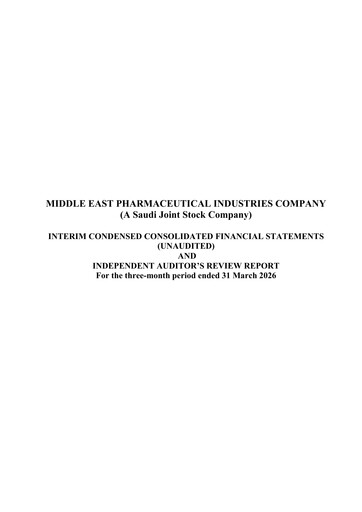 Thumbnail Avalon Pharma (Middle East Pharmaceutical) Quarterly Report 2026-q1
