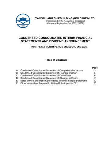 Thumbnail Yangzijiang Shipbuilding (Holdings) Ltd. Half-year Report 2025-h1