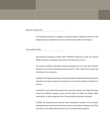 Thumbnail SIA Engineering Company Annual Report 2002-2003