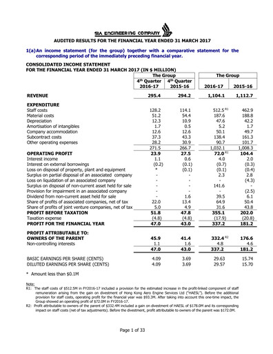 Thumbnail SIA Engineering Company Financial Statement fy2017