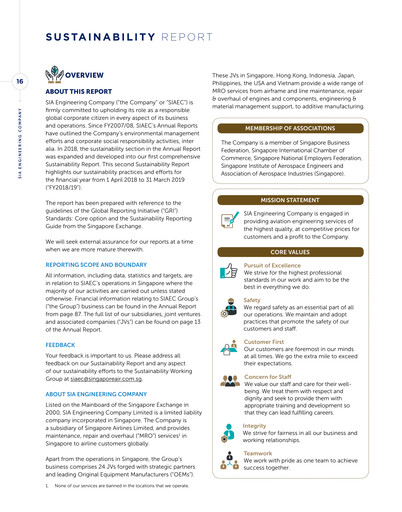 Miniature SIA Engineering Company Rapport de durabilité 2018-2019