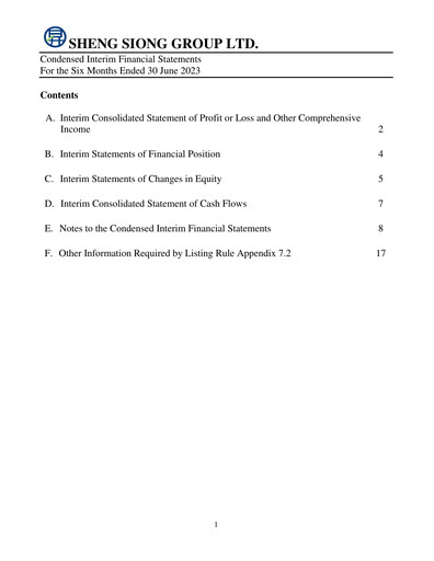 Thumbnail Sheng Siong Group Half-year Report 2023-h1