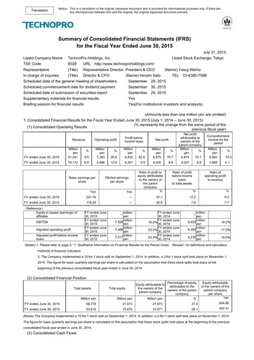 Thumbnail TechnoPro Holdings Financial Statement fy2015