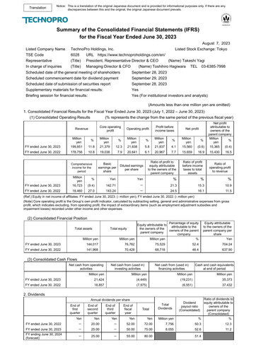 Thumbnail TechnoPro Holdings Financial Statement fy2023