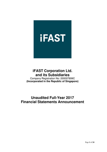 Thumbnail iFAST Corporation Financial Statement 2017