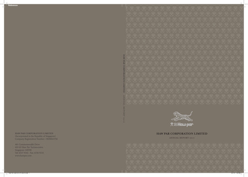 Thumbnail Haw Par Annual Report 2013
