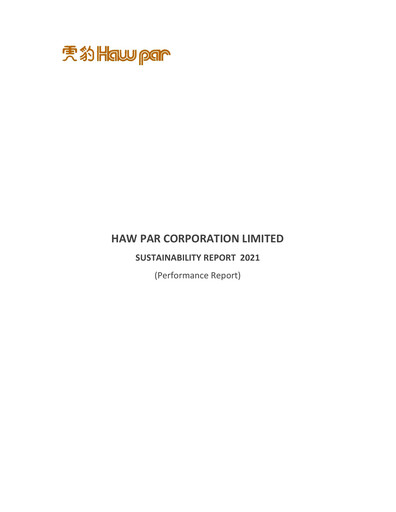 Vorschaubild Haw Par Nachhaltigkeitsbericht 2021