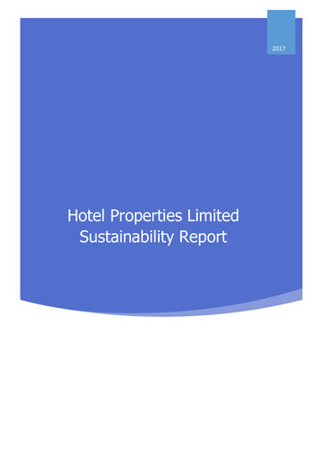 Thumbnail Hotel Properties Limited Sustainability Report 2017