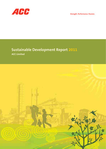 Thumbnail ACC Sustainability Report 2011