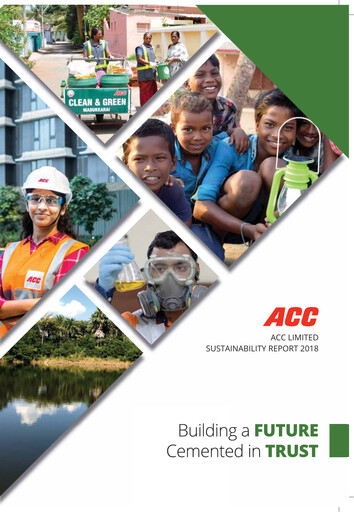 Thumbnail ACC Sustainability Report 2018