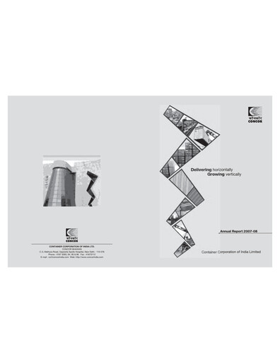 Thumbnail Container Corporation of India Annual Report 2007-2008