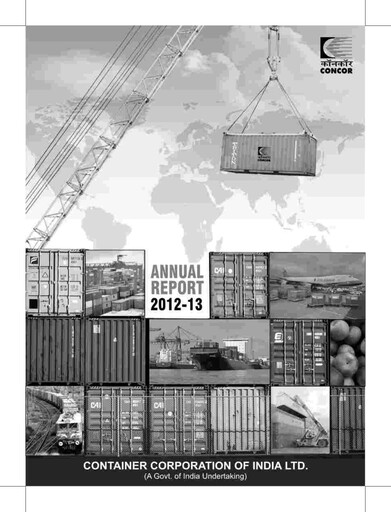 Thumbnail Container Corporation of India Annual Report 2012-2013