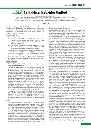 Thumbnail Balkrishna Industries
 Annual Report 2023-2024
