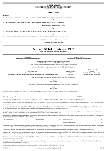 Vorschaubild Murano Global Investments Jahresbericht 2024