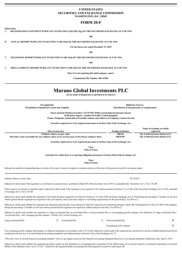 Vorschaubild Murano Global Investments Jahresbericht 2025