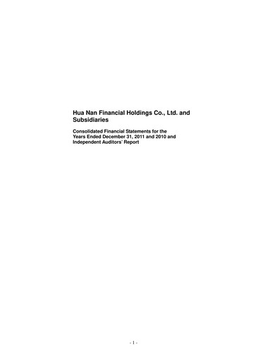 Thumbnail Hua Nan Financial Holdings Financial Statement 2011