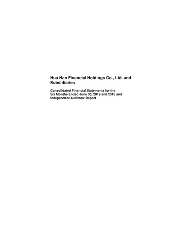 Thumbnail Hua Nan Financial Holdings Half-year Report 2019-h1