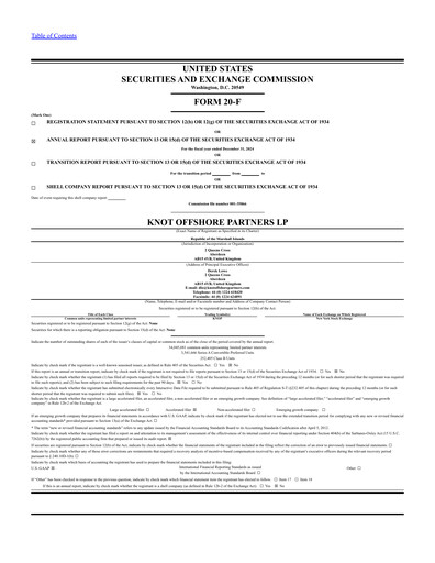 Thumbnail KNOT Offshore Partners Annual Report 2024